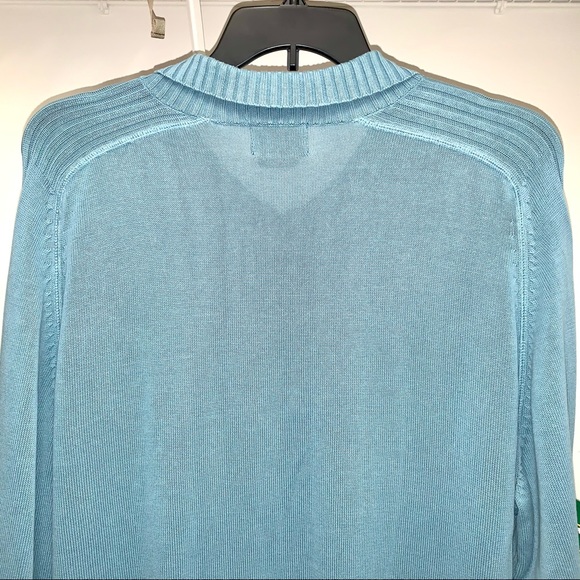 Mens Pendleton Quarter 1/4 Zip Sweater Long Sleeve Light Blue XL - Picture 4 of 5